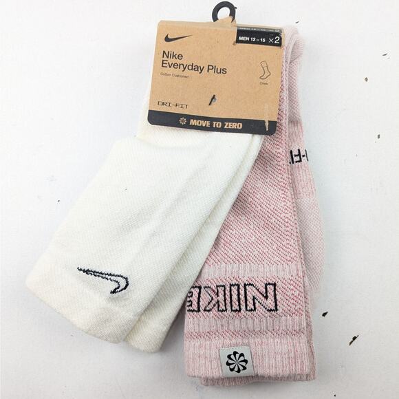 Nike Everyday Plus Undyed Cushioned Crew Socks 2pk - Men 12-15 - Picture 1 of 7